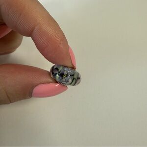 Pandora Silver and Black Charm